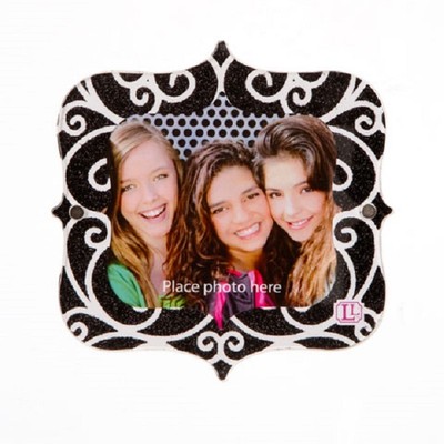 Locker Lookz Black/White Scroll Magnetic Frame Locker ...