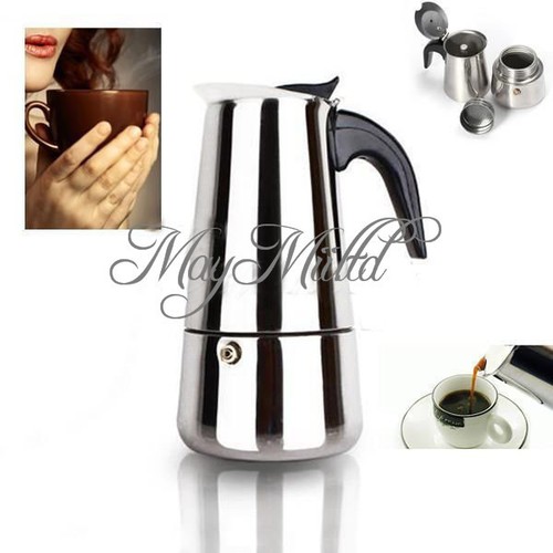 2 Cup Stainless Steel Expresso Coffee Maker ...