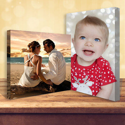 Your Personalised Photo on Canvas Print 12" x 8" Framed A4 Ready to Hang