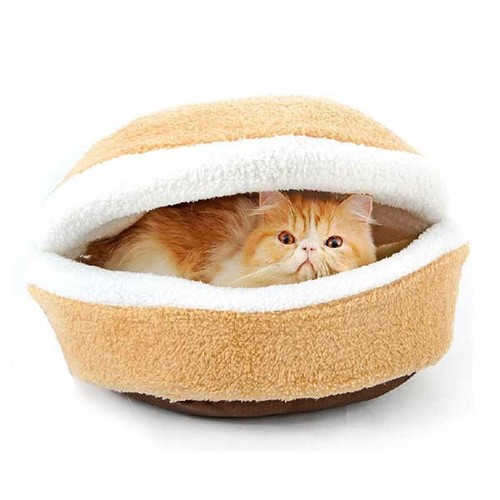 Shell Cat Hamburger Pet Sleeping  Bed ...