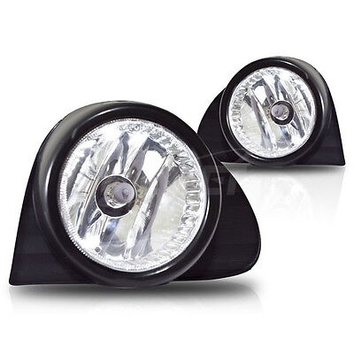 For 2003-2005 Toyota Echo Clear Lens Chrome Housing ABS Plastic Fog Lights Lamps
