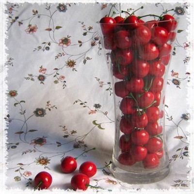 New 20pcs Artificial Fake Plastic Cherry Fruit ...