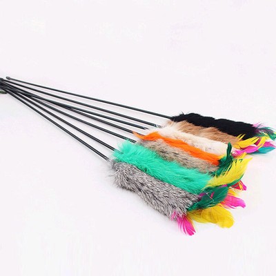 Funny Kitten Cony Hair Toy Cat Feather ...