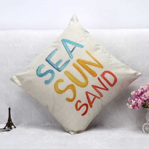 Sofa Home Decorative Linen Cotton Blended Cushion Cover Hope Throw Pillow Case eBay