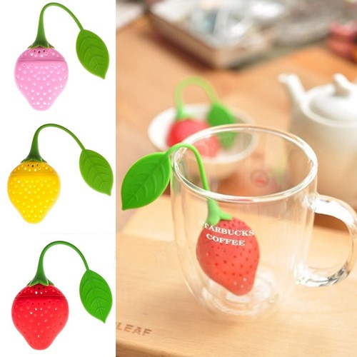 Silicone Strawberry Loose Herbal Spice Infuser Filter ...