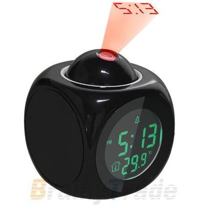 Multifunction Vibe LCD Talking Projection Alarm Clock ...