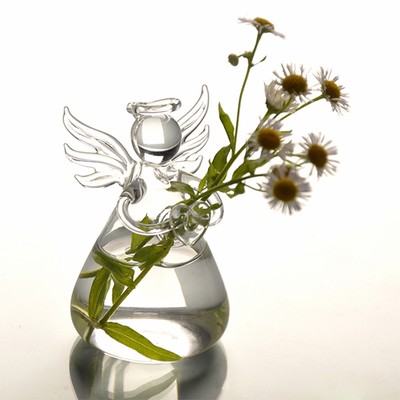 Hot Glass Angel Shape Flower Plant Hanging ...