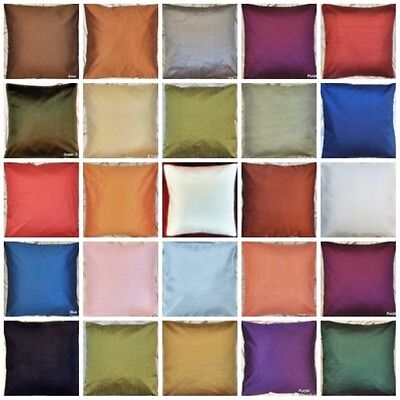 Plain dupioni silk cushion cover decorative Indian ...