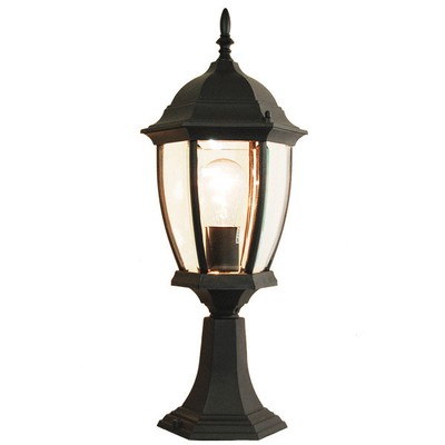 Deluxe Black Finished Outdoor Pillar Lighting Light ...
