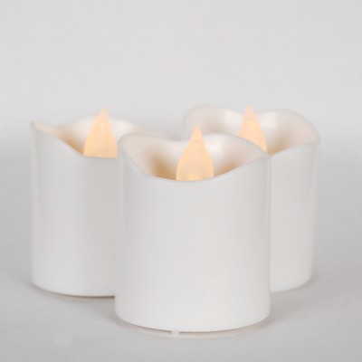 12 Flameless Votive Candles Battery Operated Flickering ...