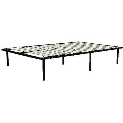 Wooden Slat Bed Frame Black Slats Platform ...
