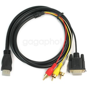 Nouveau Cable Adaptateur Hdmi Vers VGA 3 RCA 1 5M HD Televiseur TA4U