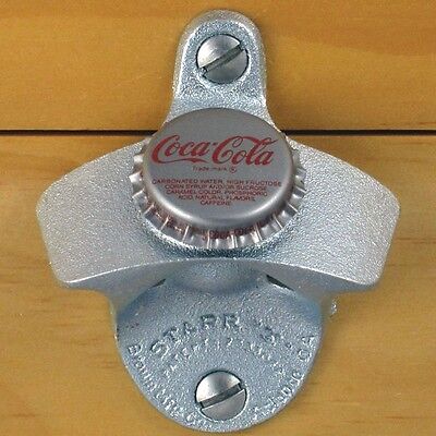 Coca Cola Coke VINTAGE BOTTLE CAP Starr X Wall Mount Bottle Opener NEW!
