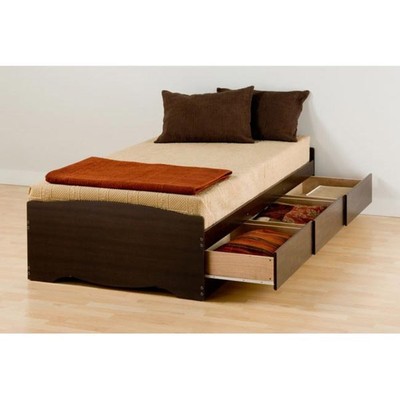 Espresso Twin XL Mate's Platform Storage Bed ...