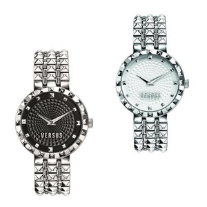 Montre-Femme-VERSUS-Versace-CORAL-GLABES-Bracelet-En-Acier-Blanc-Noir ...