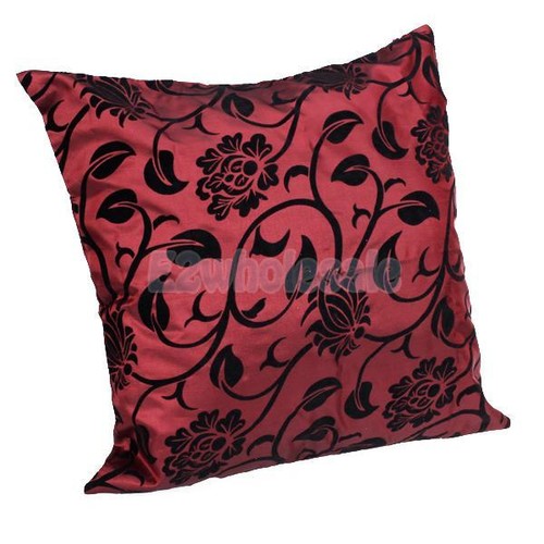 Burgundy Sofa Couch Throw Pillow Case Slip Cushion Cover Pillowcase 17x17