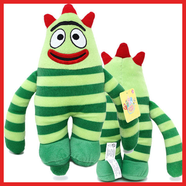 Gabbacadabra Yo Gabba Gabba Brobee Green 11 Plush Cuddle Pillow