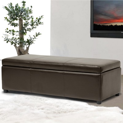 Dark Brown Bonded Leather Living Room or ...