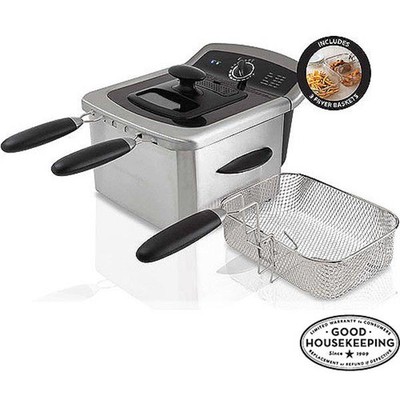 Farberware 4L Dual Deep Fryer Stainless Steel ...