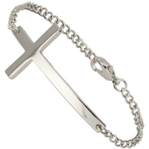 large Charm  Gothic Cross Statement Horizontal Bracelet eBay Large Crucifix cross charm
