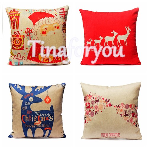 Home-Decorative-Pillow-Cover-Xmas-Merry-Christmas-Santa-Claus-Deer-Cushion-Cases