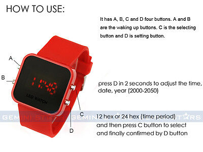 led watch time set