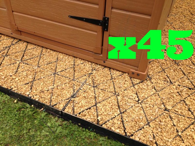  SHED BASE KIT 8x6 +MEMBRANE 6x8 or 7x6 etc PLASTIC GRAVEL DRIVEWAY