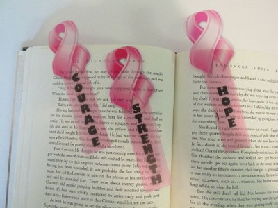 48 PINK RIBBON BOOKMARKS party supplies favors ...