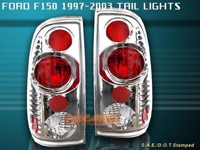 97-03 FORD F150 F-150 TAIL LIGHTS CHROME 2000 1999 1998
