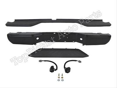 New Rear Step Bumper Black Face Bar Top Lower Pad Lic Lamp For 07-15 Frontier