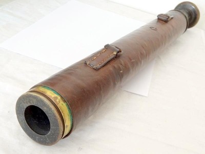 Antique UNUSUAL MARINE / NAVAL TELESCOPE SINGLE DRAW SPYGLASS 18 3/4