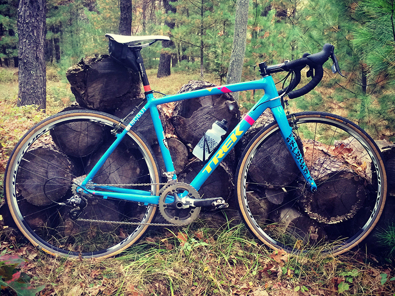 cyclocross bike on road