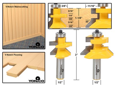 Matched Tongue & Groove V- Notch Router ...