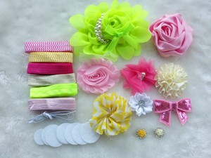 589 New baby headband flowers diy 566 DIY Headband Kit Hair Bow Kit Baby Shower Headband Kits shabby flowers   