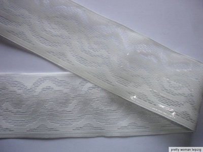 5m Gummiband 0,69€/m  Strumpfband natur gemustert Silikon 5,8cm breit V43