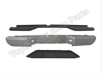 For 2007-2015 Frontier Rear Bumper Face Bar Silver Top Center/Lower Pad 3Pcs