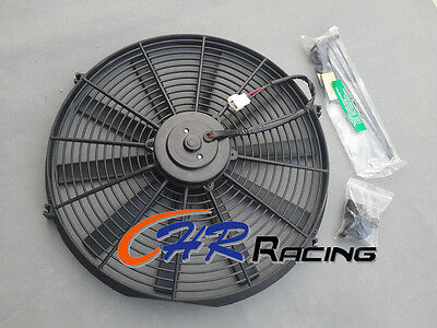 16"12V Universal Electric Radiator RACING COOLING Fan + mounting kit 16 inch