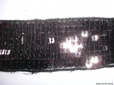 14m Paillettenspitze  0,60€/m schwarz 3,9cm breit  ED124