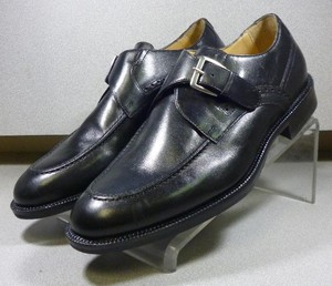 ... MS50 Men's Shoes Size 8 M Black Leather Buckle Strap Johnston  Murphy