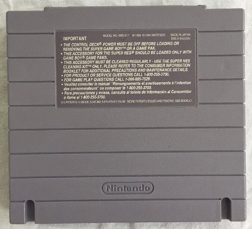 Vintage Super Gameboy (Super Nintendo SNES) Tested and Works