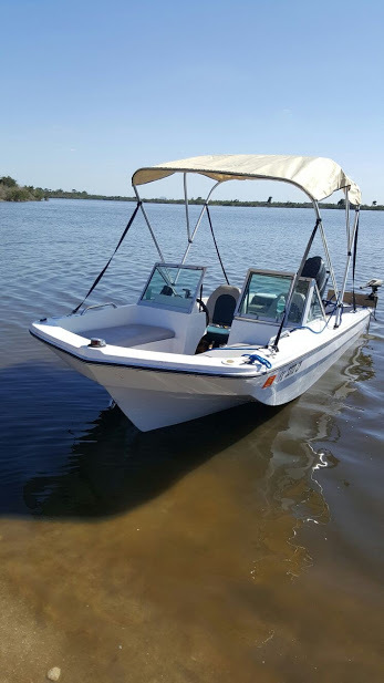 15.2 boat all works with trailer NO OUTBOARD included .