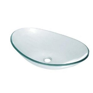 ... -AVERSA-ABOVE-COUNTER-LAVATORY-CLEAR-GLASS-VESSEL-BOWL-BATHROOM-SINK