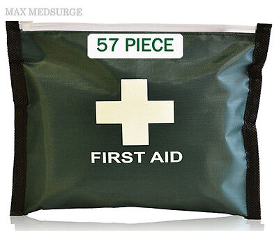 57 Piece FIRST AID KIT, Travel Home Car Van, Holiday, Sport, Bike, Work, Office