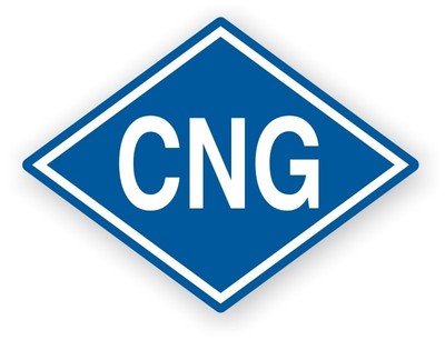 cng decal / vinyl sticker / fuel door label compressed natural