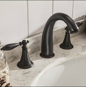 ... Oil-Rubbed-Bronze-Bathroom-Basin-Faucet-3-Hole-Vanity-Basin-Mixer-Tap