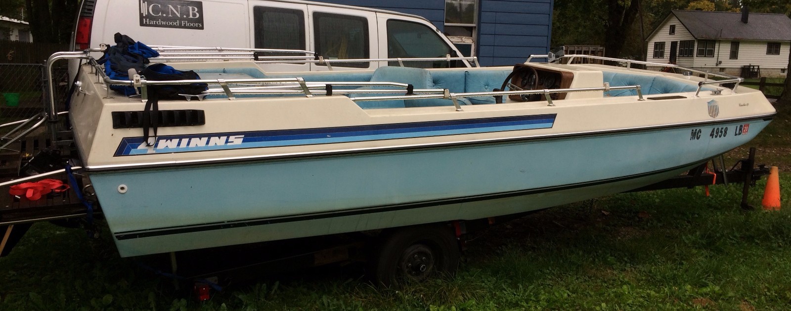 1981 Four Winns Candia 17' Deck Boat & Trailer - Michigan