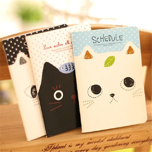 FD2420-Sweet-Cat-Notepad-Memo-Paper-Diary-Notebook-Exercise-Schedule-Book-1pc