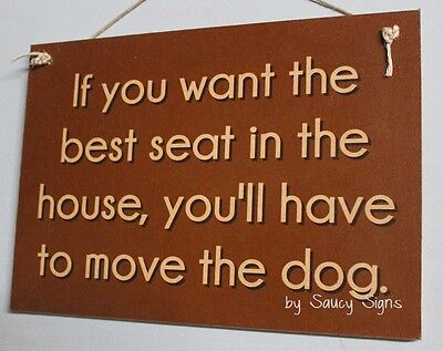 Best Seat In The House Dog Sign ~ Pet Puppy Wooden Bed Kennel Friend Chair (The Best Lounge Chair)