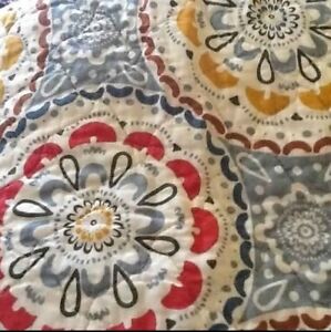 Details about New Target Threshold Suzani Medallion King Quilt, Yellow ...