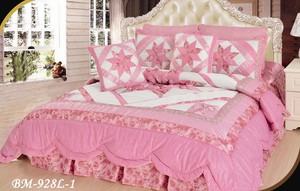 ... DaDa Bedding New Girly Girl Quilt Set Patchwork, Pink, Comforter Set